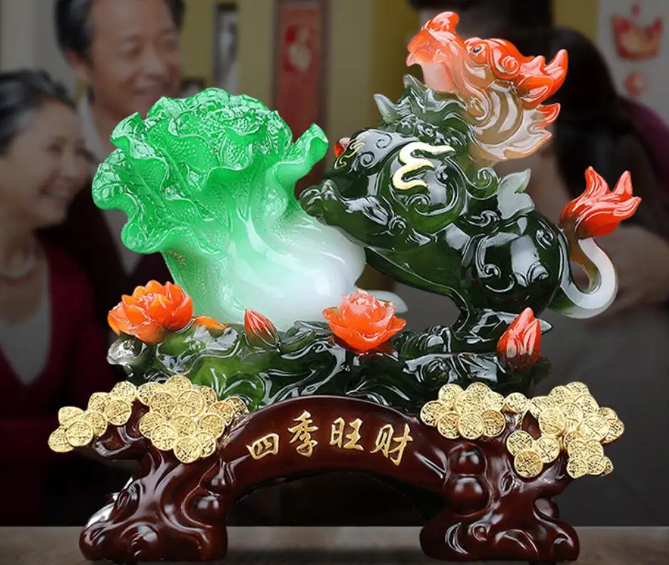 

PI xiu arranging pieces of living room decoration jade cabbage fengshui choi store opening opening practical gifts