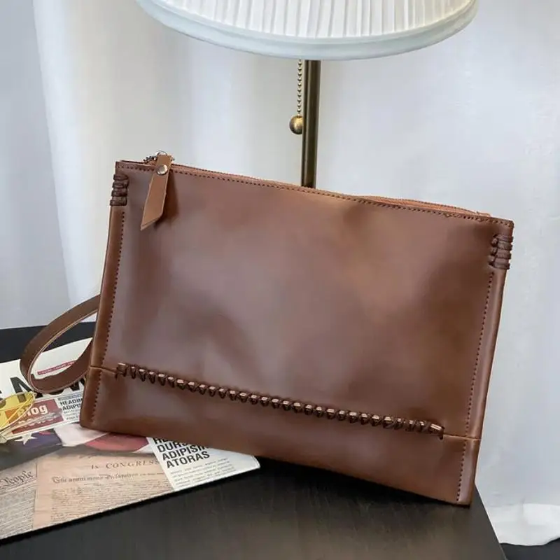 

Кошелек мужской кожаный, на молнии, винтажный, для Ipad