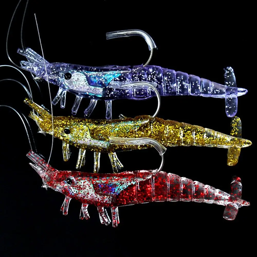 Мощная приманка рыболовная имитация креветки искусственная снасть мягкая