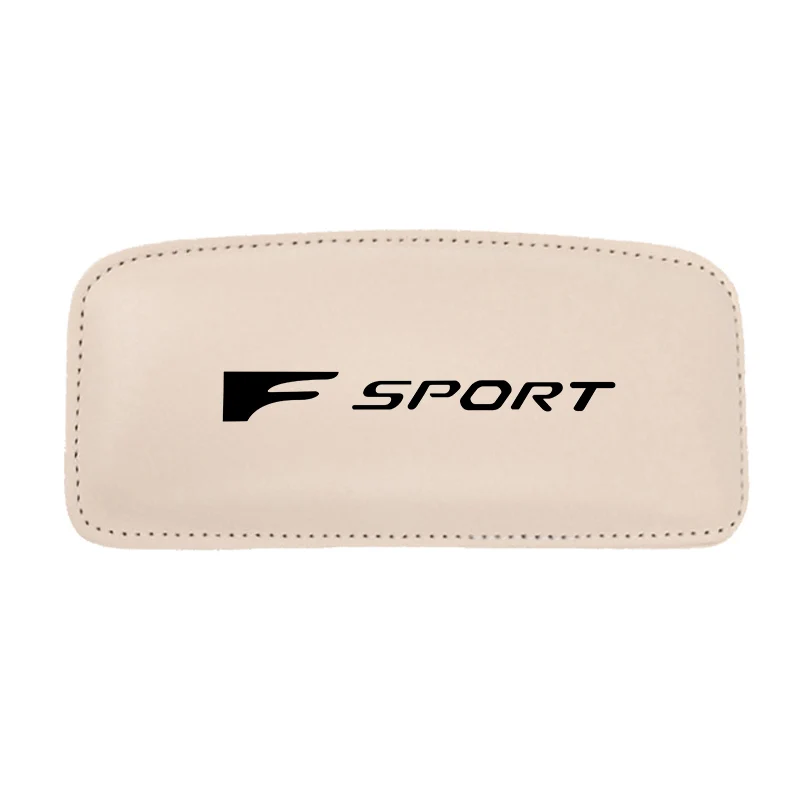 BEIGE black 1pcs 1 шт., автомобильная Кожаная подушка для ног, наколенник F Sport для Lexus, подушка для поддержки бедра - Название цвета: BEIGE black 1pcs