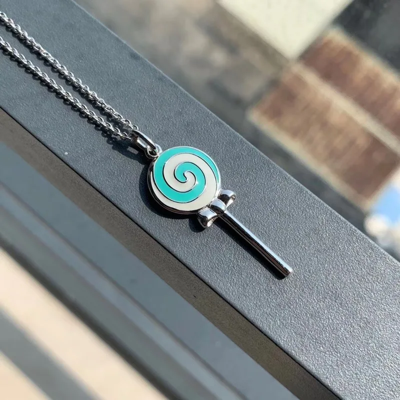 Горячая Мода 925 стерлингового серебра романтическая подвеска в виде леденца