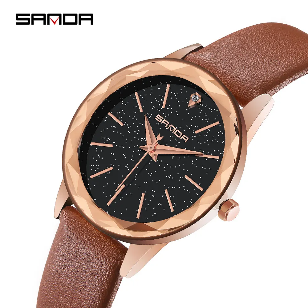 

Часы женские, кварцевые, с кожаным ремешком, 2021