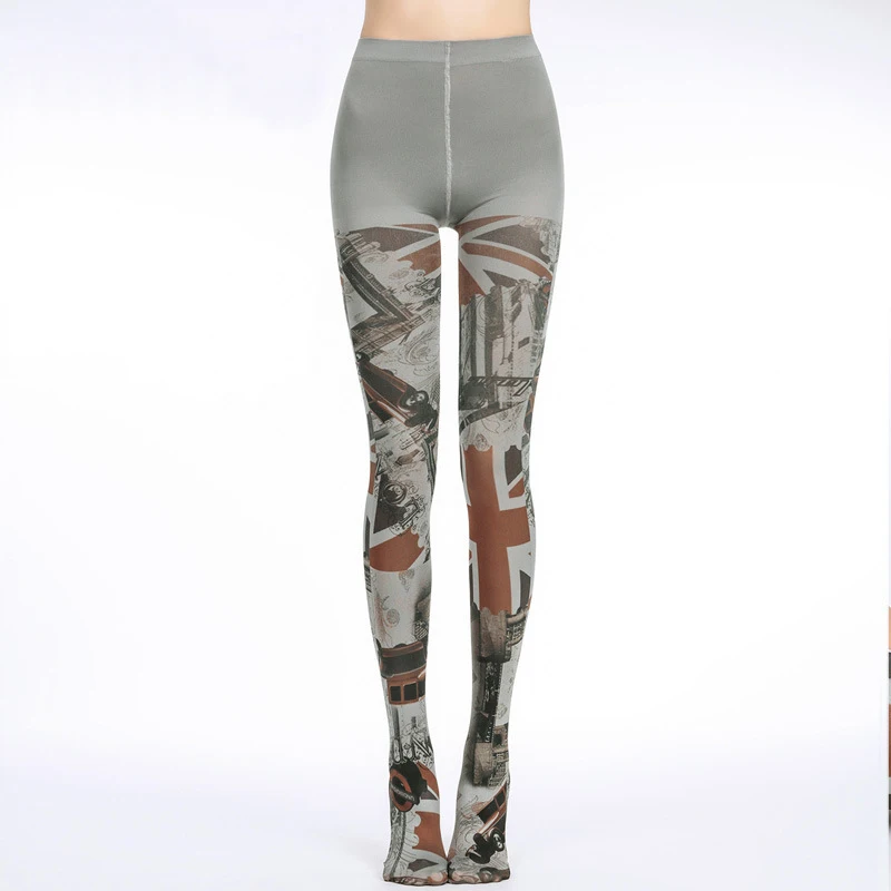 Женские колготки с принтом британского флага Прямая поставка | Женская одежда