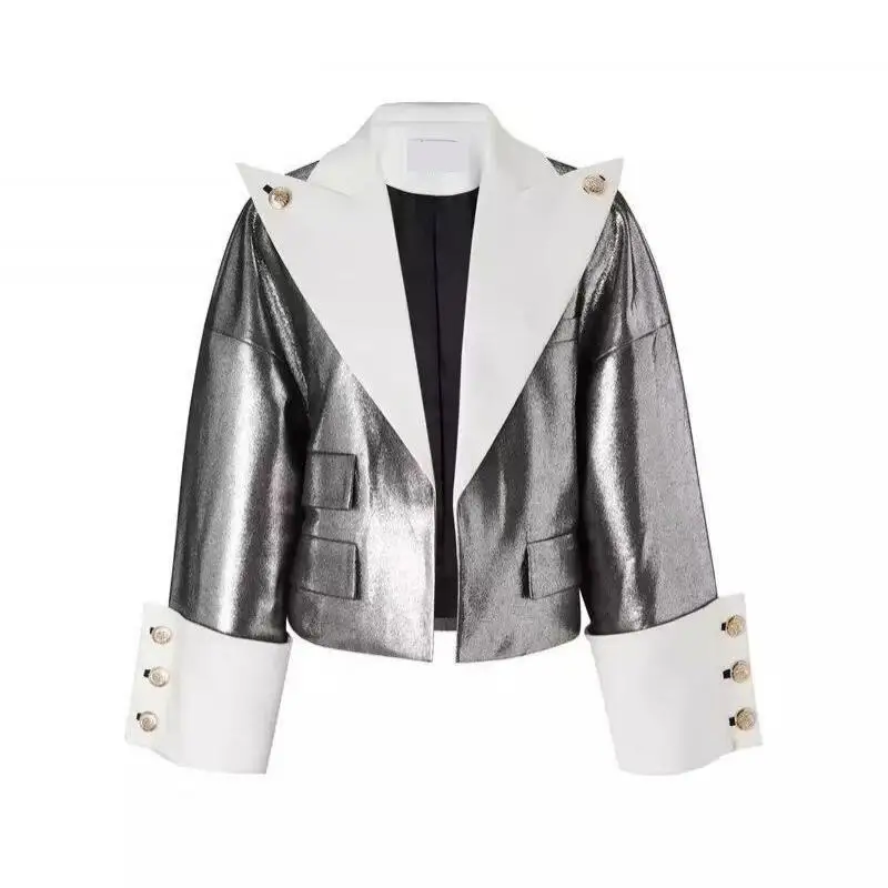 Z ZOUX Женский блейзер с высокой талией короткий женский тонкий костюм куртка