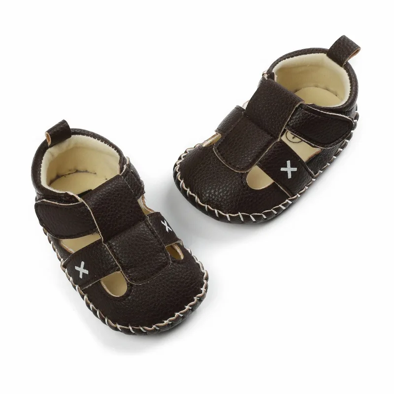 

Baby Girl Boy Shoes Newborn Infant Velcro Waterproof PU Sandals 2021 Summer New Children's Sandals