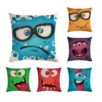 decorative throw pillow case cover new cartoon monster smile face cushion cover for sofa home home capa de almofadas