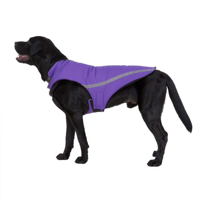 Reflective Large Dog Clothes Winter Puppy Jacket Warm fleece Pet Coat Waterproof Clothing Vest For Small Medium big Dogs | Дом и сад