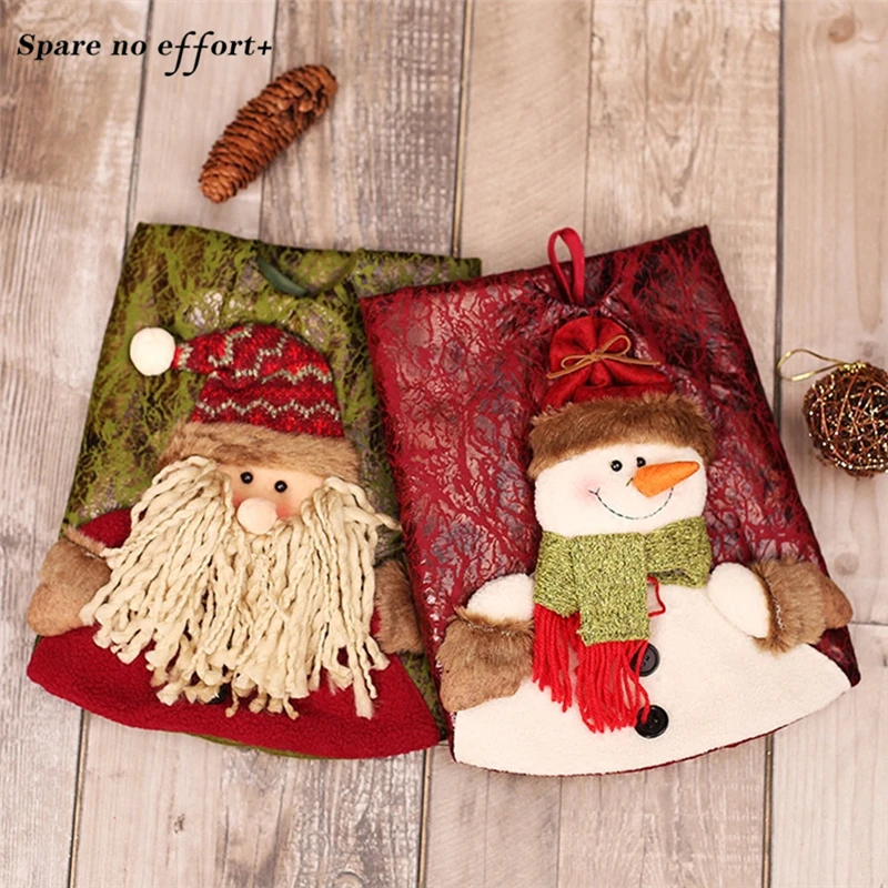 Рождественские декоративные фартуки 60 см красная/зеленая Рождественская елка