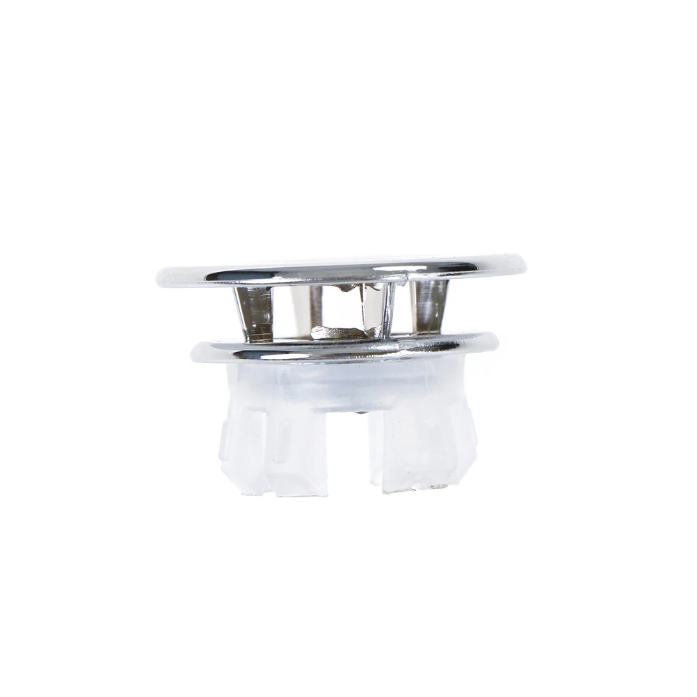

2pcs/set New Basin Sink Round Overflow Cover Ring Insert Replacement Tidy Chrome Trim Bathroom Accessories