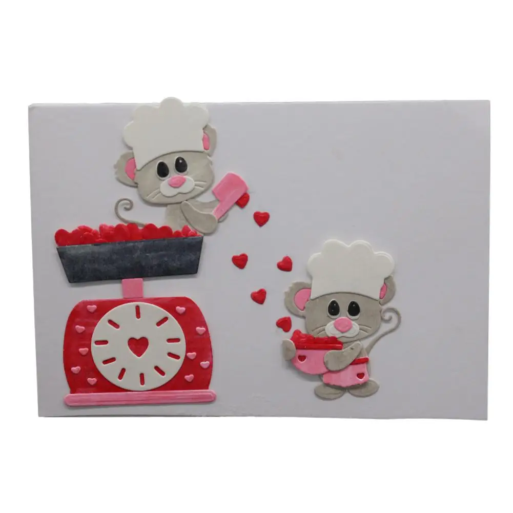 MeterMall новинка 2018 штампы с маленькой мышкой для приготовления пищи и скрапбукинга