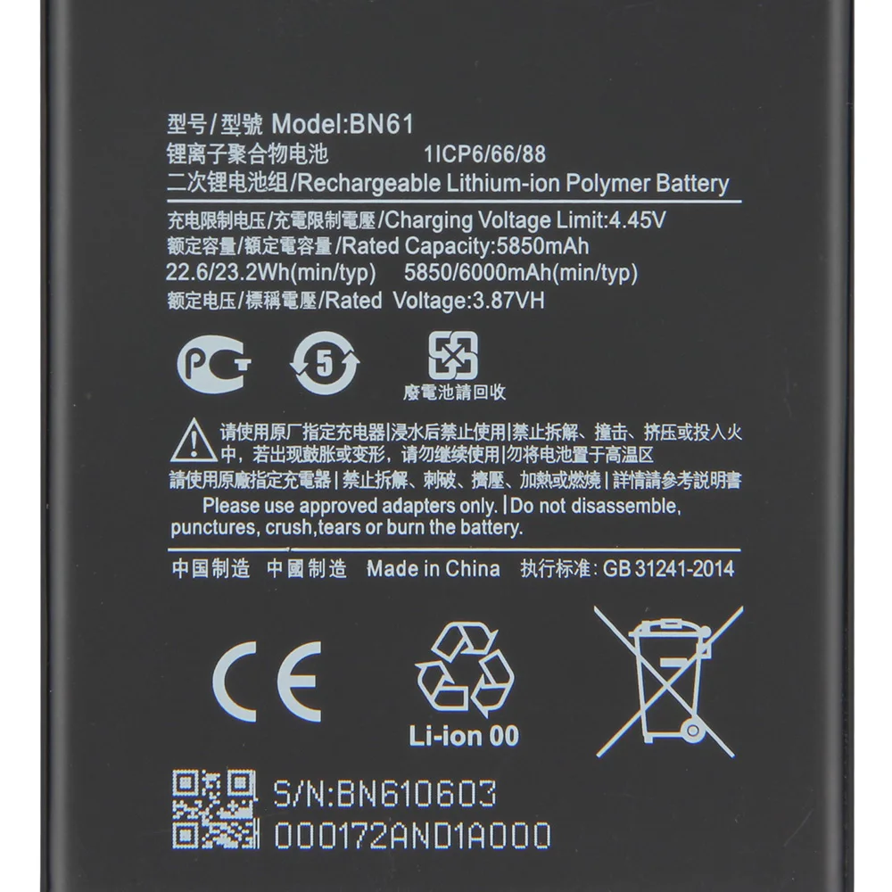 bn61 phone battery original for pocophone x3 poco x3 6000mah bn61 replacement battery tool free global shipping