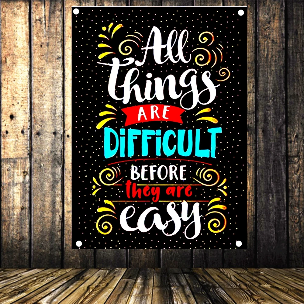 Доске Стиль мотивационные Плакаты для класса гобелен флага и баннера