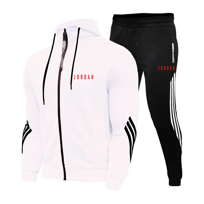 

2021 Spring And Autumn New High-Quality Men's Sports Sets Outdoor Sports Fishing Mountaineering Cardigan Jacket + Pants M-3XL