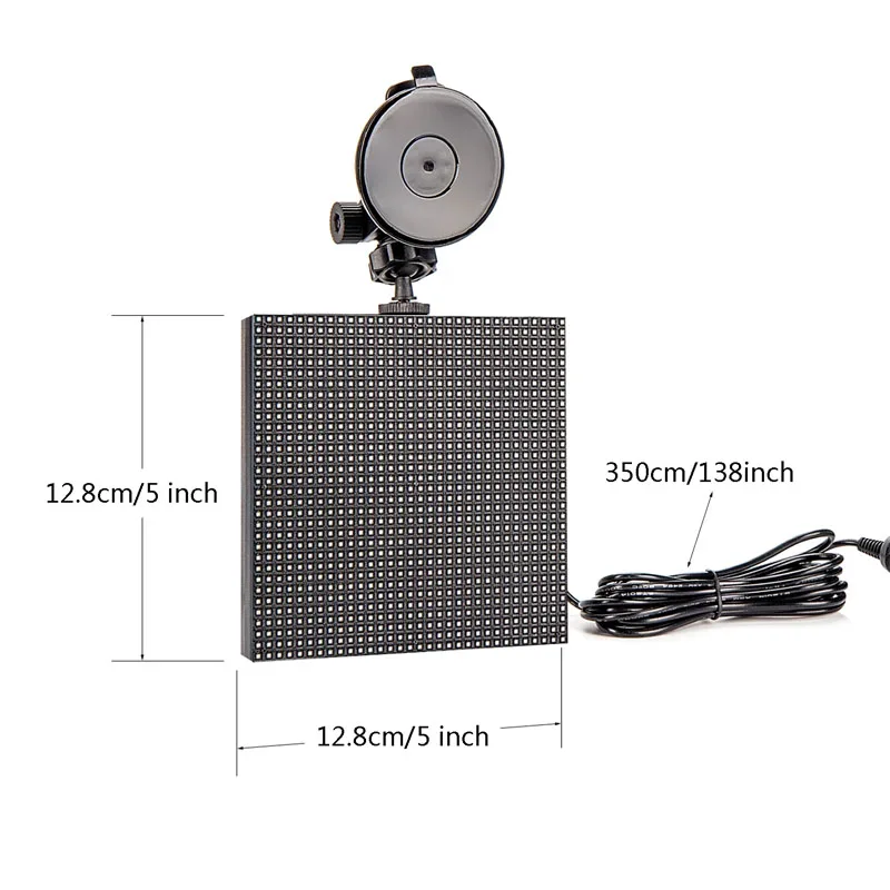 

Wireless Rechargeable Car LED Display Screen APP Bluetooth Control GIF Programmable Message Controlled Board Images Custom light