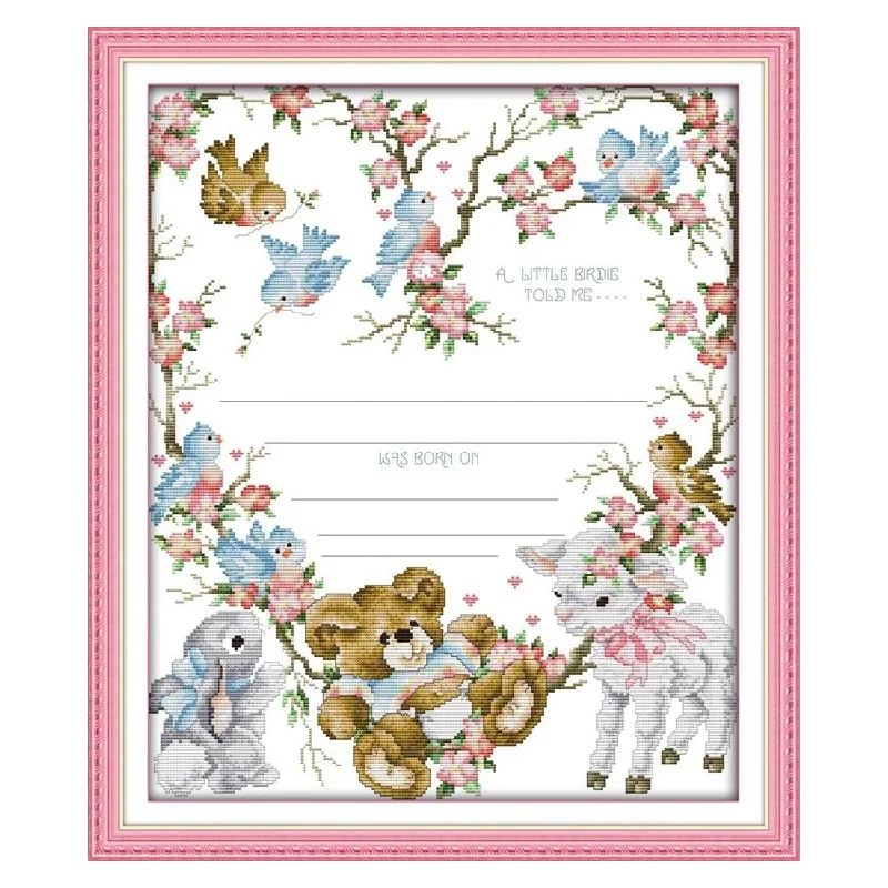 Наборы для вышивки крестиком 14CT 11CT рукоделия|counted cross stitch kits|cross kitsbirth certificate |