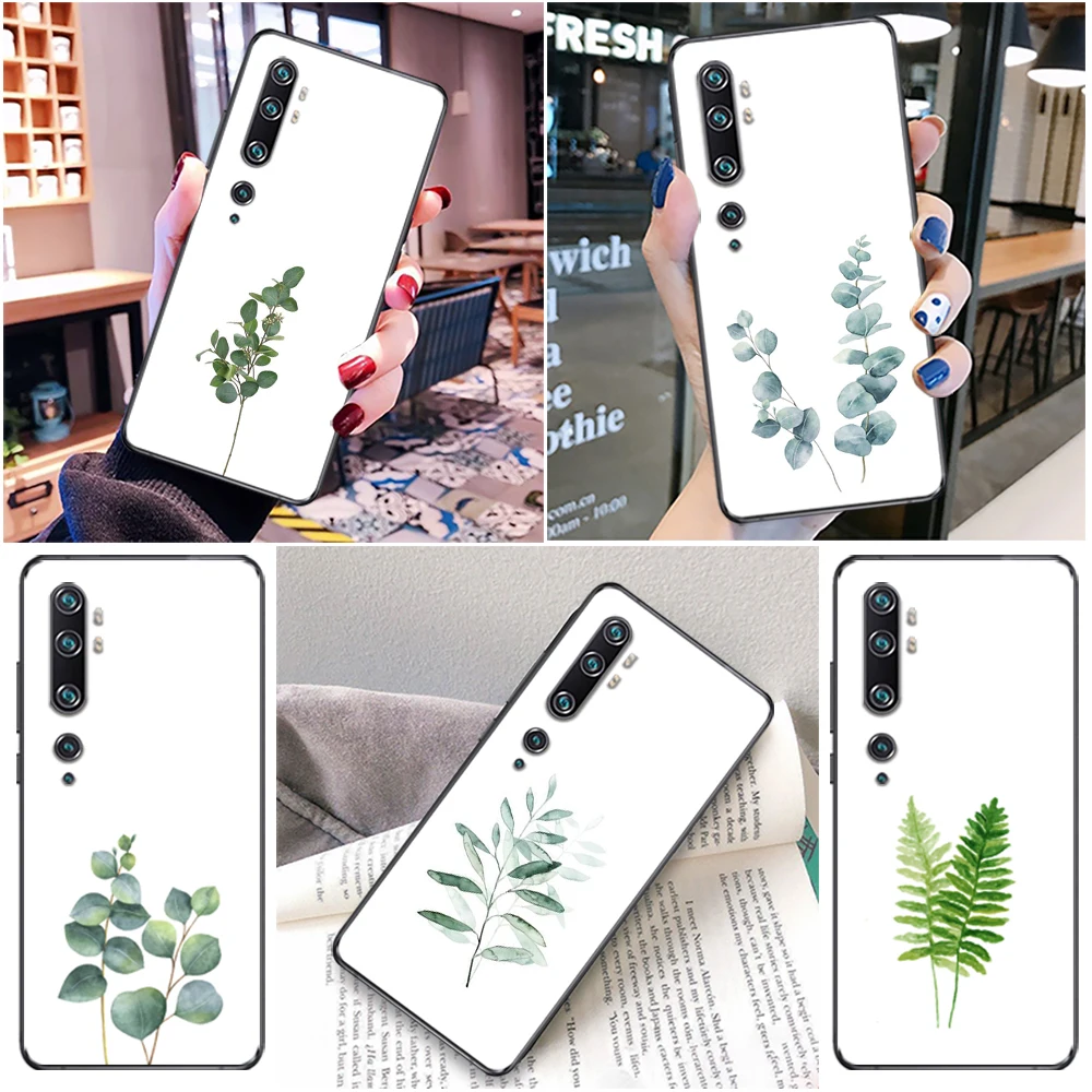 

Plants Phone Case For Xiaomi Mi 11 10 10S Lite Pro Ultra Note 10 Pro CC9 Pro CC9e Cases Soft TPU Funda Back Cover Coque