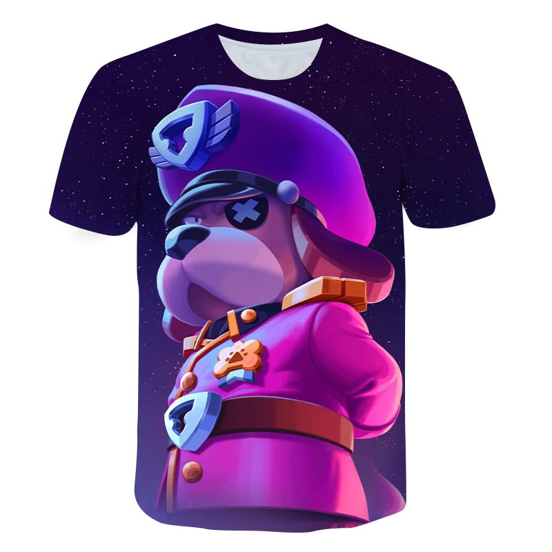 

Baby Boy 2021 New Cartoon Stars Leon Crow Tshirt Kids 3D Print Browl Costume Cut Girl T Shirt Short sleeve Browls Tops Boys Tees