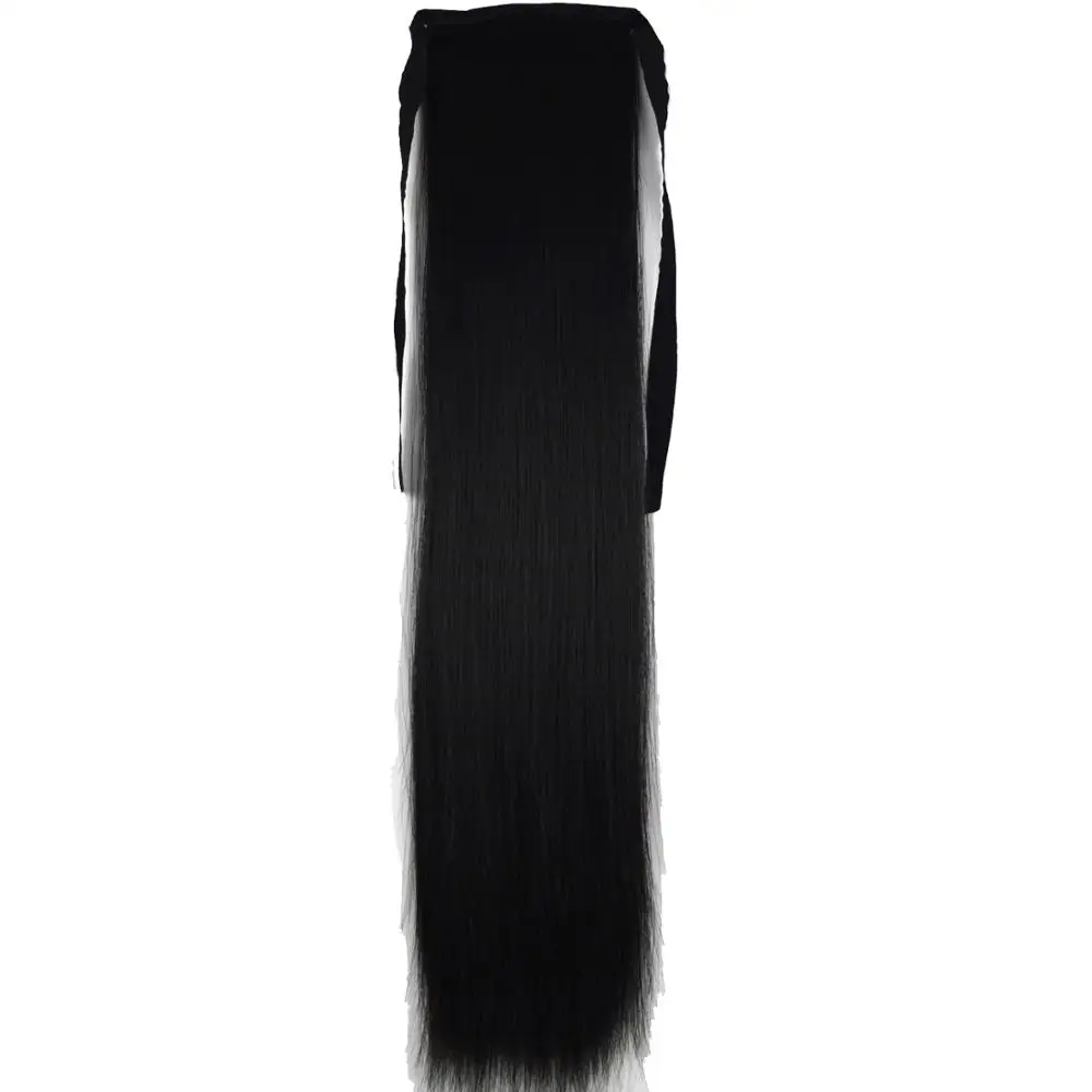 

TOPREETY синтетические термостойкие волосы 90 г прямые ленты для наращивания конского хвоста 1006