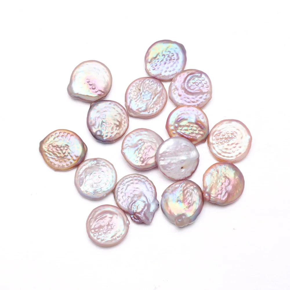 Clinker Core Color Button Pearl Bead Natural Freshwater Baroque Pearls for Necklace Bracelet Jewelry Making DIY 16-17mm | Украшения и