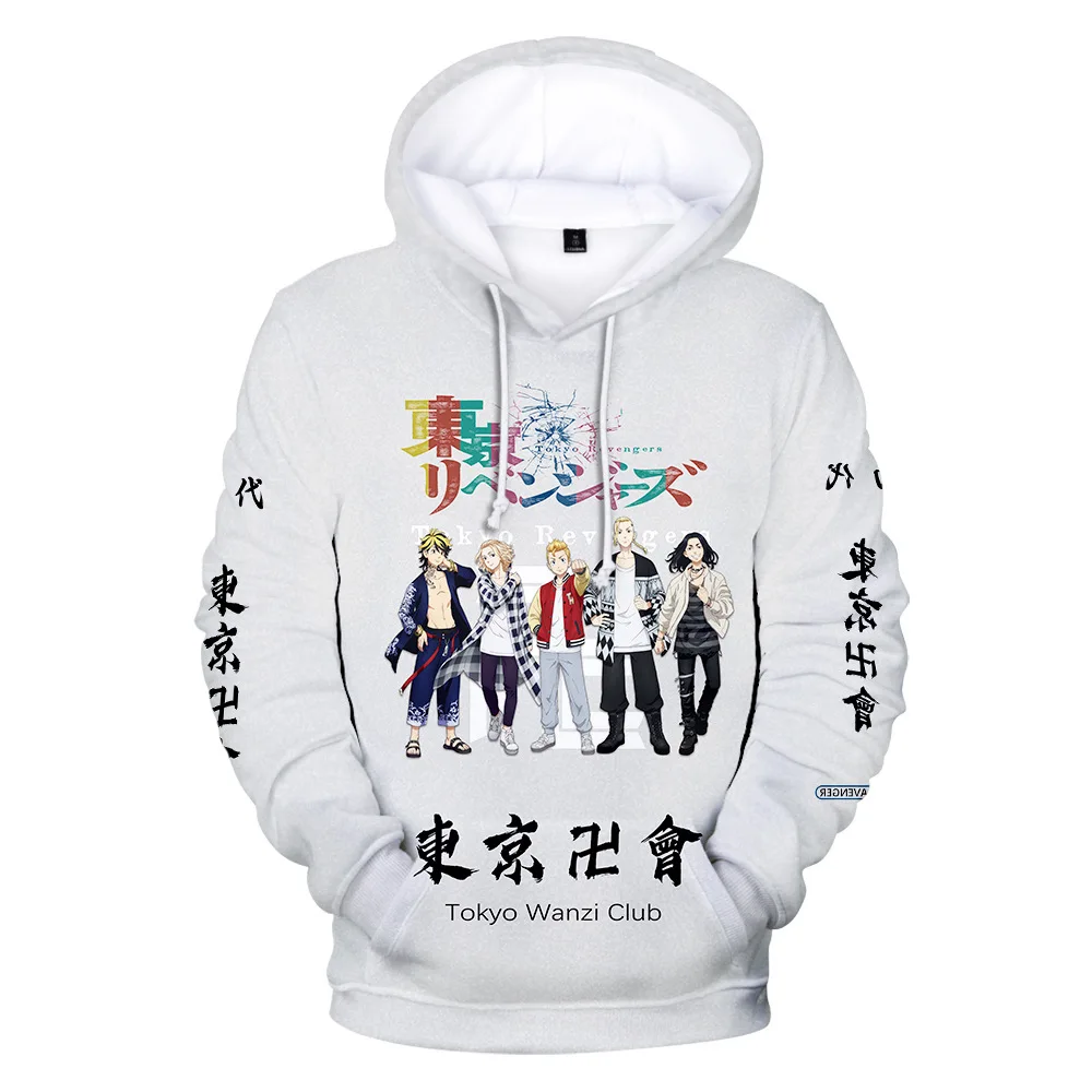 

New Printing Anime Tokyo Revengers 3D Hoodies Sweatshirts Men Women Streetwear Autumn Kids Pullovers Casual Boys White outwear