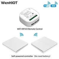 wenhiot smart home automation switch tuya app timer switch no battery light switch push button panel work with google home alexa