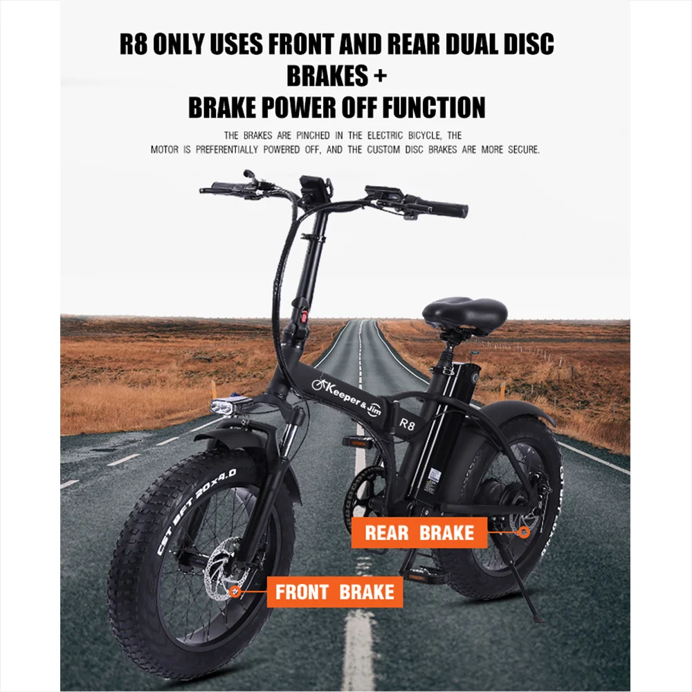 Verkauf Elektrische Bike 500W Klapp EBike Für Erwachsene 48V 4,0 Fett Reifen E Bike Leichte Pendler E-Bike