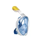 Полностью сухой силиконовый костюм для подводного плавания противотуманная маска для дайвинга дизайн на все лицо оборудование для подводного плавания маска Размер SM Синий