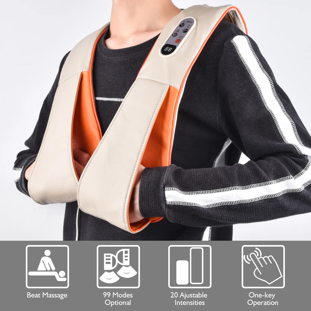 Массажер для спины u-образный Электрический массаж шеи и тела с инфракрасным