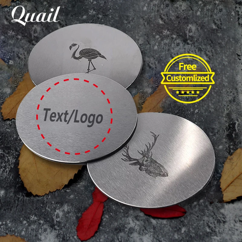 

Quail 50pcs Wine Round Coaster Drink Cup Mat Non-slip Coaster Bar Tableware Insulation EVA coaster Free Custom Logo Or Name