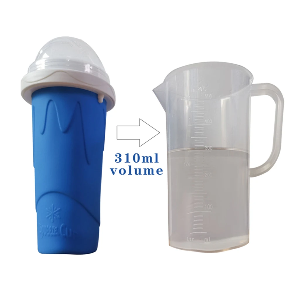 DIY Silicone Smoothie Cup Ice Cream Maker Homemade Double Layer Squeeze Slush Making Bottle Summer Cold Keeping |