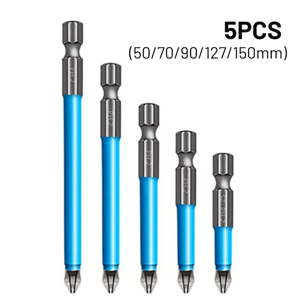 

5Pcs/7Pcs Alloy Steel Magnetic Cross Bit Drill Head Screwdriver Bits PH2 Anti-Slip Bits Set Screwdriver Drill Bit Hand Tools
