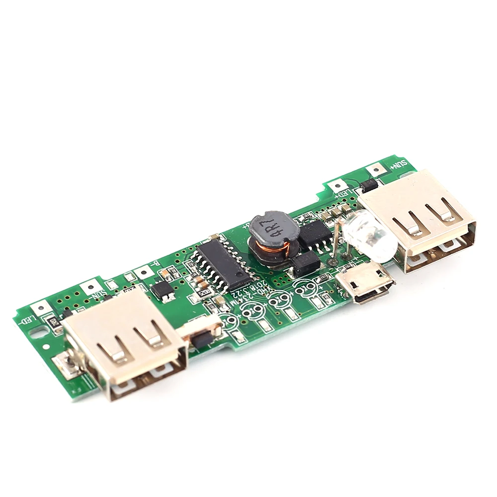 Модуль повышения мощности мобильного телефона с двойным USB дисплеем 5 В 2 А