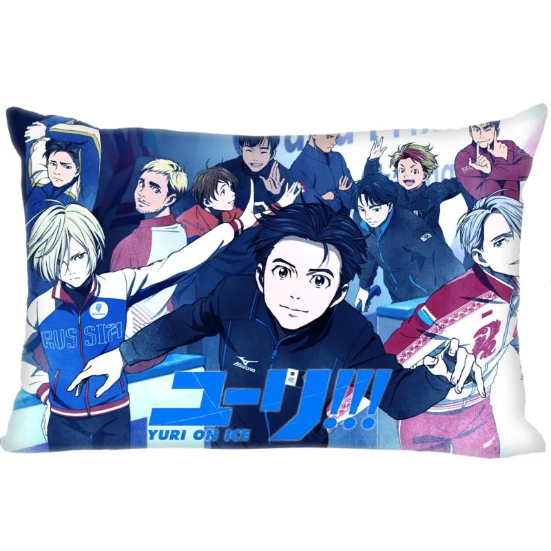 Пользовательский Юрий! На льду прямоугольник подушка чехол на молнии dakimakura