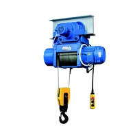 mobile 2 ton electric wire rope hoist with trolley