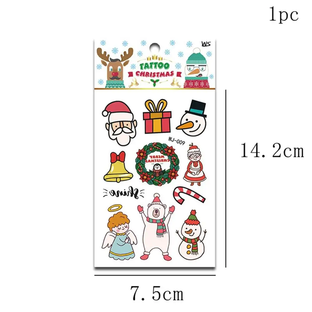 1pc Stickers 4 CHZLL съемные рождественские наклейки, украшения, Санта-Клаус, олень, Декоративный Рождественский Декор для дома, Санта-Клаус, Noel, Декор - Цвет: 1pc Stickers 4