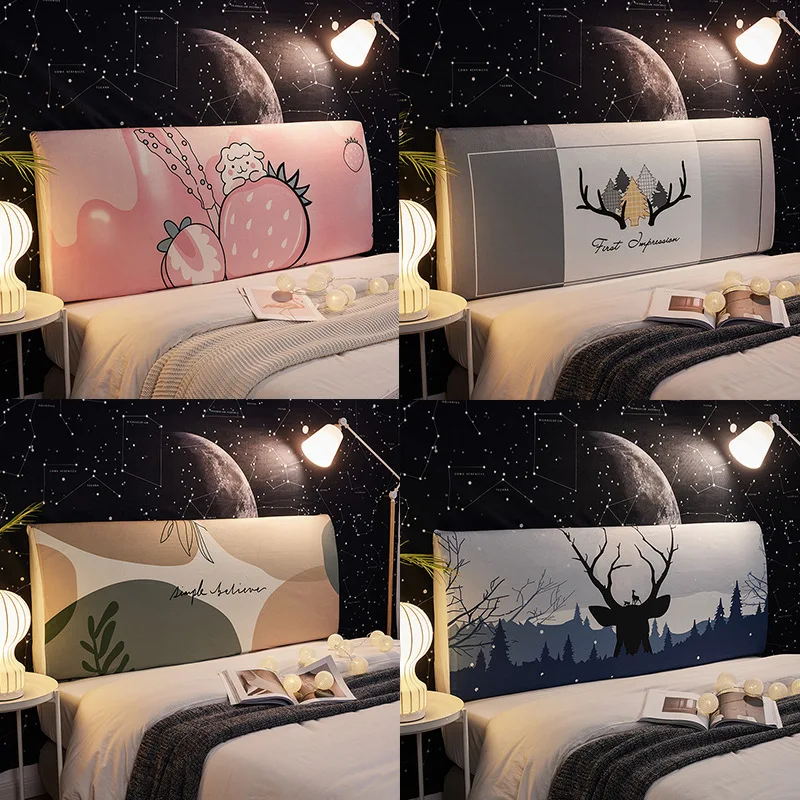 

Nordic Bedside Cover Removable Bedroom Bedside Back Cover Full Package Elastic 1.8m Dust-proof Soft Bag Cloth Protective Cover