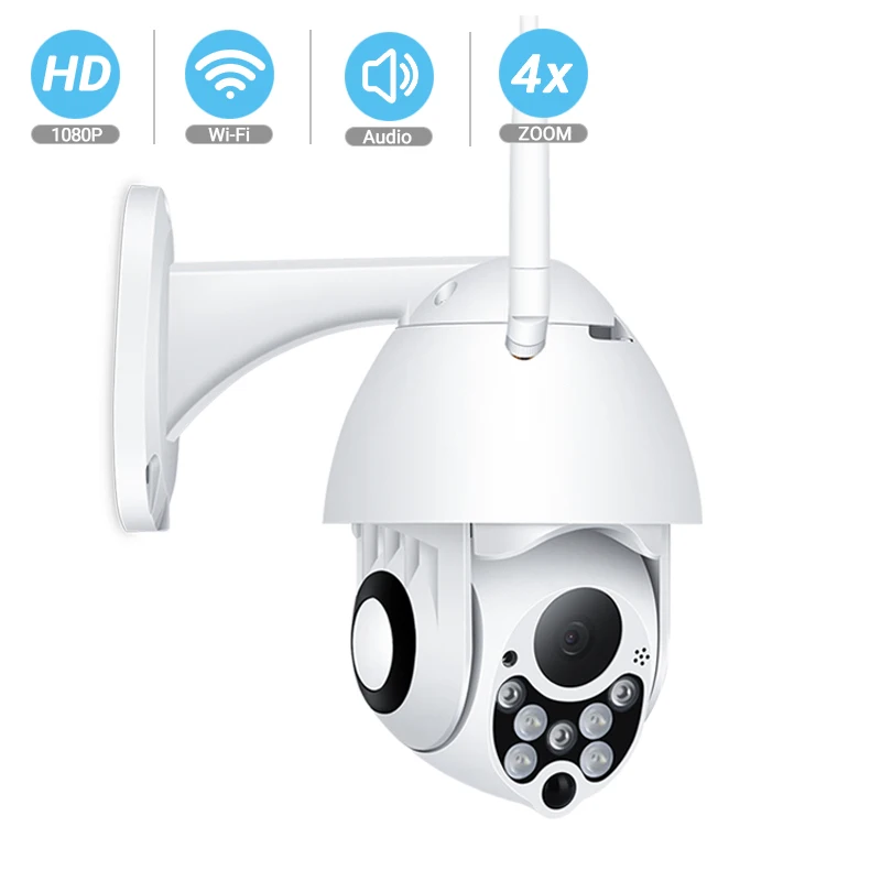 BESDER 1080P PTZ IP камера водонепроницаемая купольная Wifi панорамирование наклон 4X