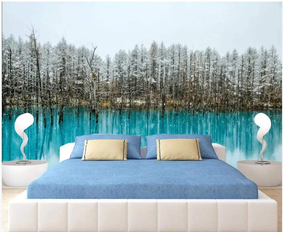 

Custom photo wallpaper for walls 3 d Idyllic landscape European sofa bedside hand painted landscape oil painting background wall