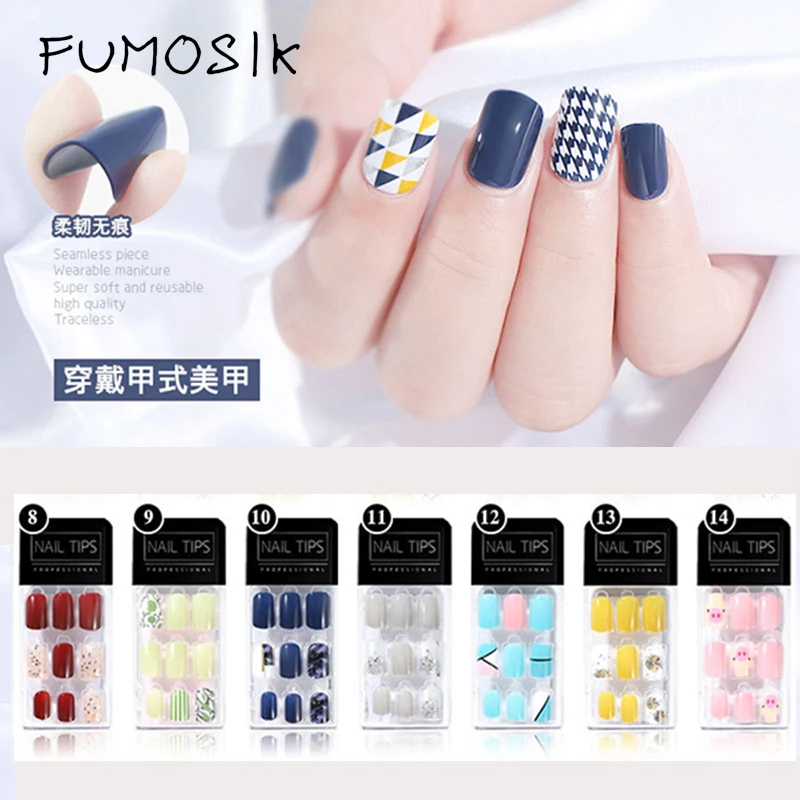 30 шт матовые накладные ногти полное покрытие пресс на розовый красный черный