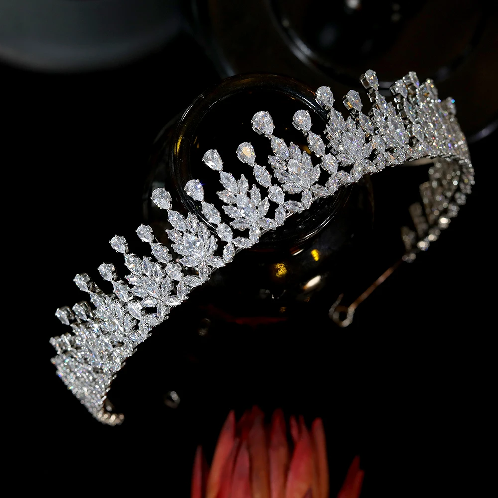 Новый дизайн хрустальный головной убор свадебный Корона Свадебная головная