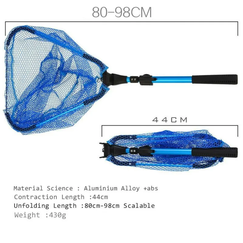 Складная треугольная рыболовная сачок телескопическая переносная ручка из