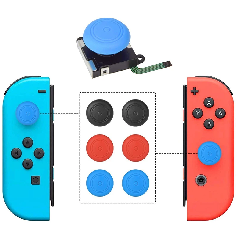 2-Pack 3D Joycon замена джойстика ABLEWE аналоговый Набор для ремонта большого пальца Joy Con