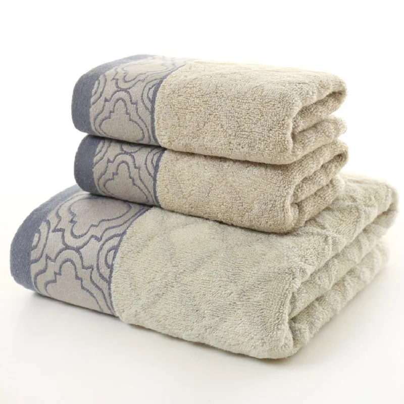 bamboo fiber three piece towel bath towel set untwisted yarn soft strong water absorption rhomboid towel for home hotel bathroom free global shipping