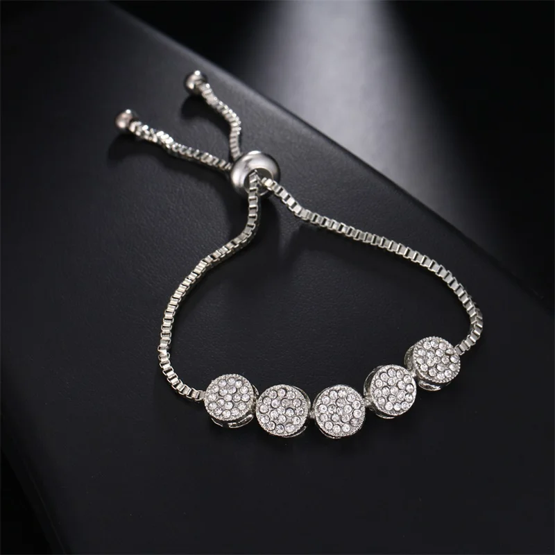 Женские регулируемые браслеты FAMSHIN свадебные с кристаллами вечерние ювелирные