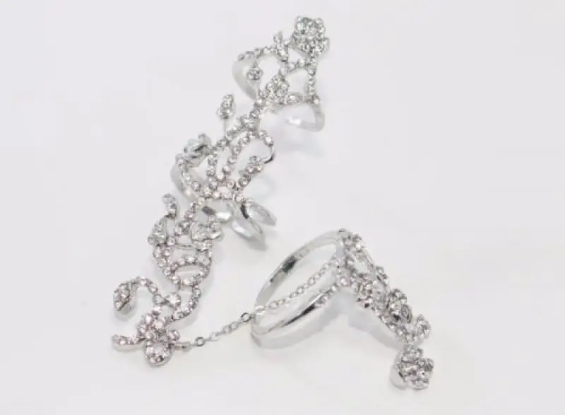Popular Fashion Women Lady Rings Multiple Finger Stack Knuckle Band Rose Crystal Ring Nice Jewelry Gift |