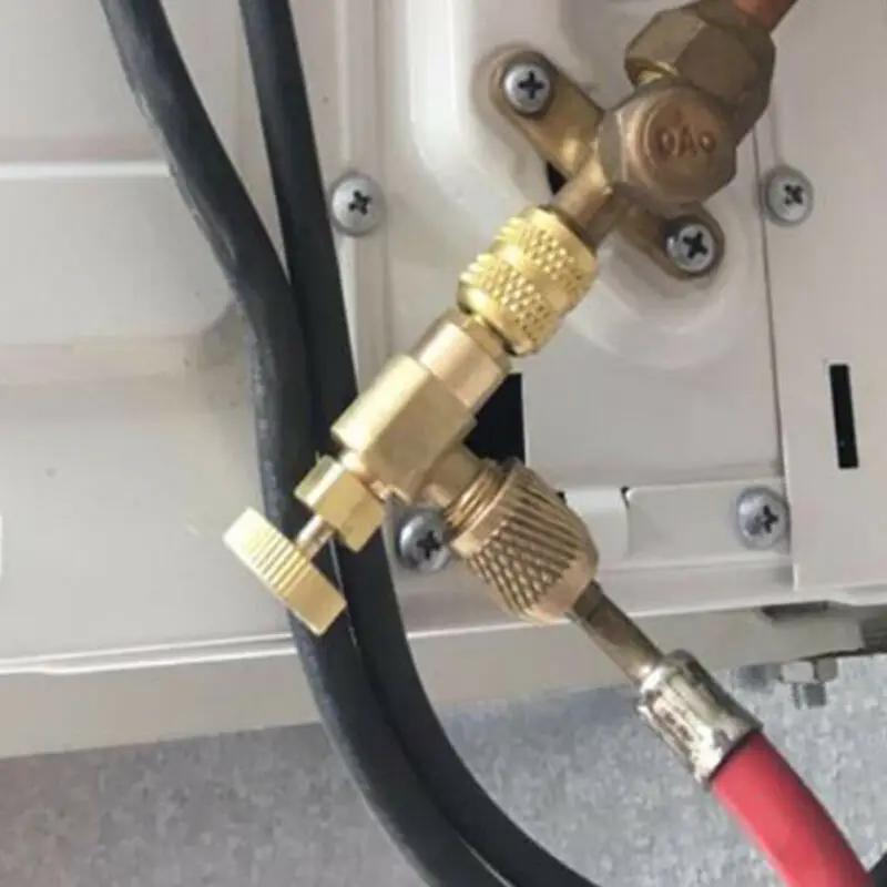 2 X Aircon холодильная Зарядка адаптер части для R22/R410A 1/4 предохранительный
