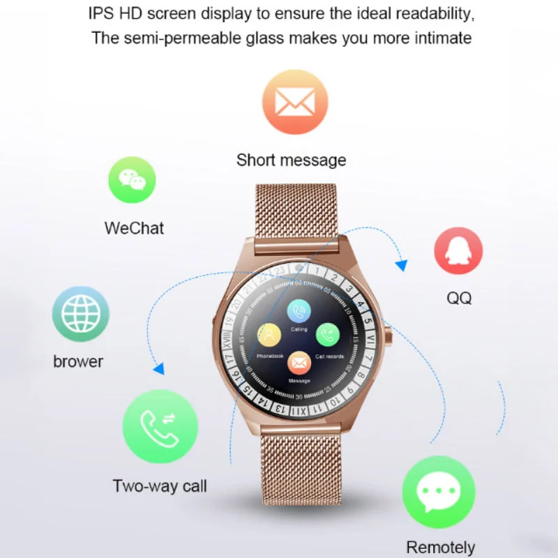 Топ Bluetooth Смарт часы для мужчин BL02 с сенсорным экраном Многофункциональный