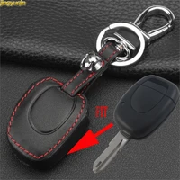 jingyuqin car key case for renault twingo clio kangoo master 1 buttons leather car key case cover holder styling
