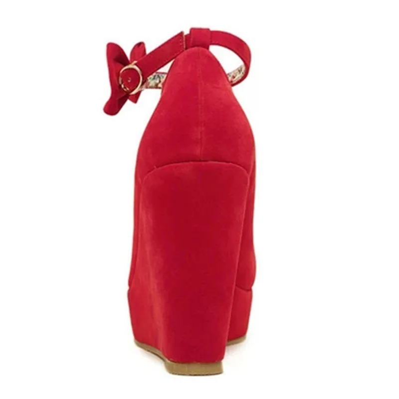 2020 на высоком каблуке Женские туфли лодочки размера плюс На платформе танкетке