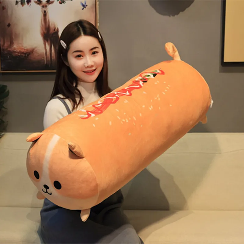 

Free shipping 1pc 60cm Stuffed plush Soft Kawaii Fat bread Shiba Inu Dog Cartoon Pillow for children girlfreind birthday gift